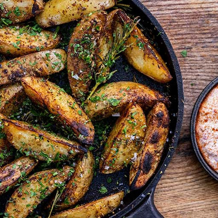 Gill Meller’s Spicy Potato Wedges with Firecracker Mayo