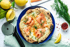 Nordic Pizza with Salmon, Dill and Crème Fraîche