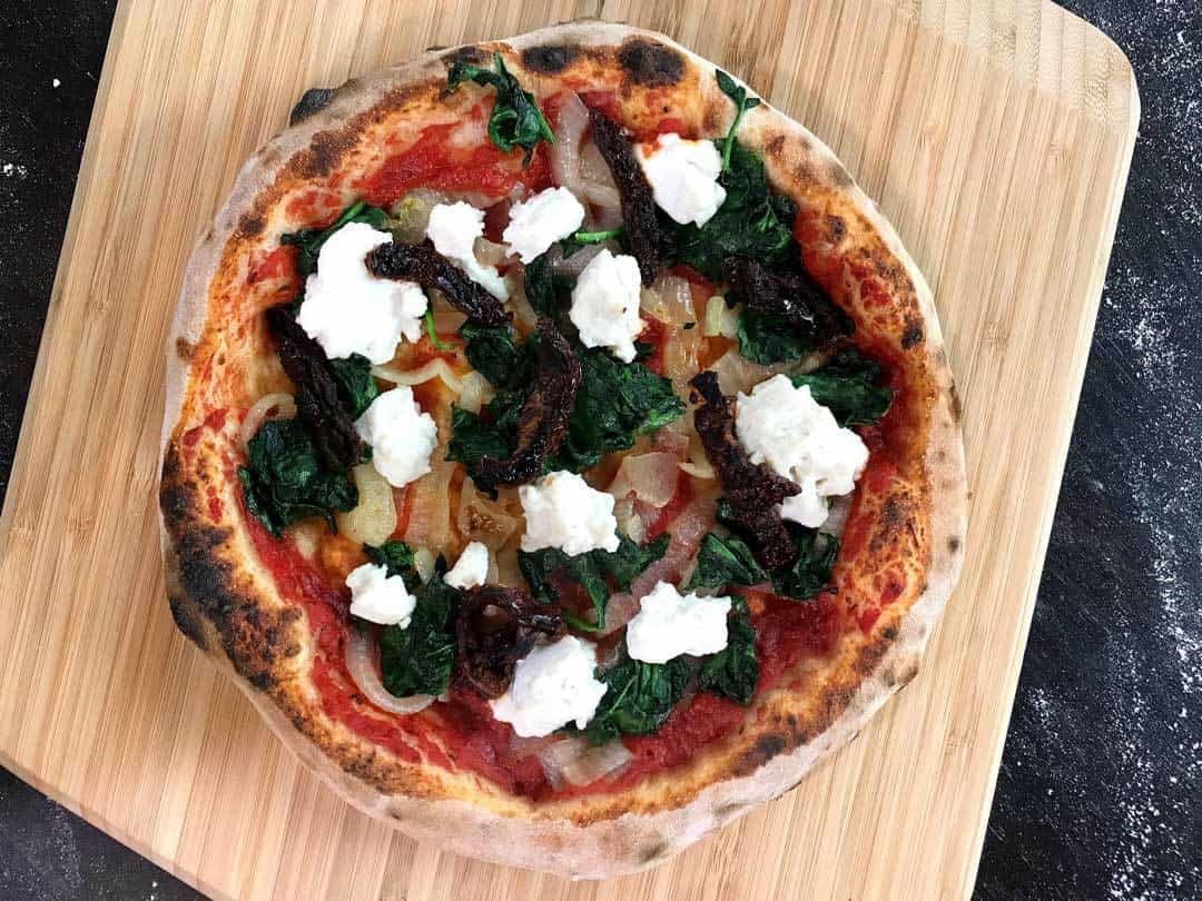 Vegan Ricotta, Spinach & Caramelised Onion Pizza — Ooni Australia