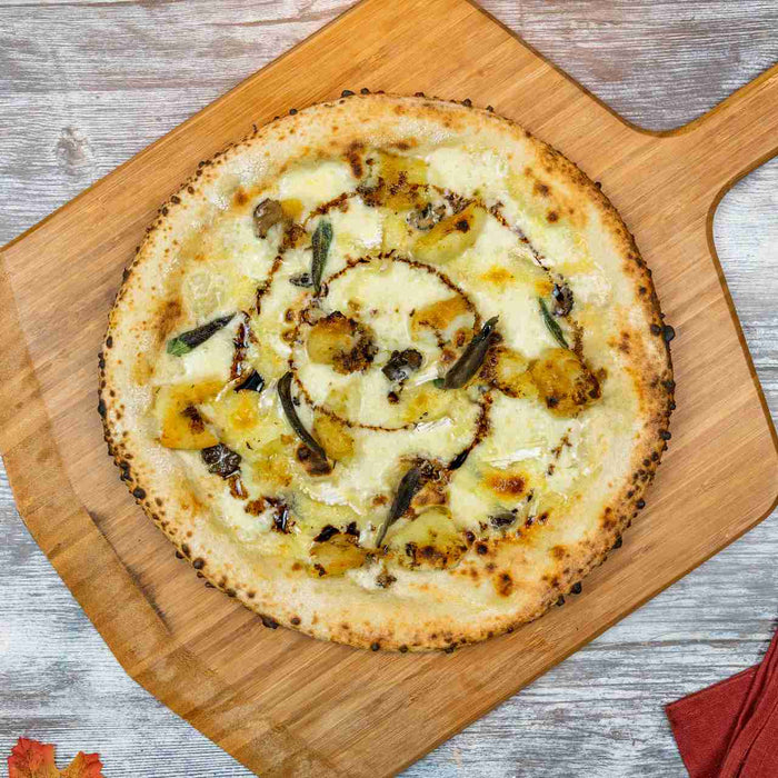 Crispy Roast Potato and Truffle Pizza with Brie and Sage