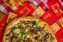 Derrick Tung’s Chinese New Year Pizza with Lap Cheong and Brussels Sprouts