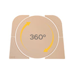 rotating stone with arrows and 360 degrees spin icon on top 
