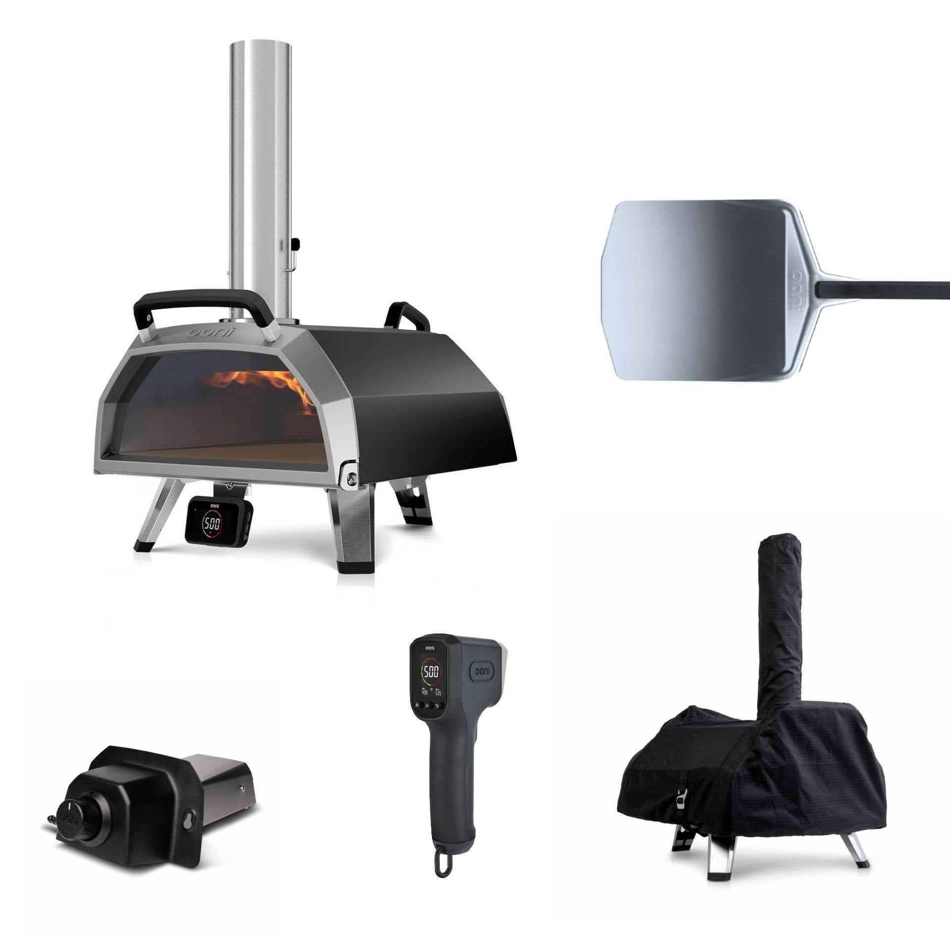 Karu 2 pro ultimate bundle, peel, digital infrared thermometer, gas burner and oven cover 