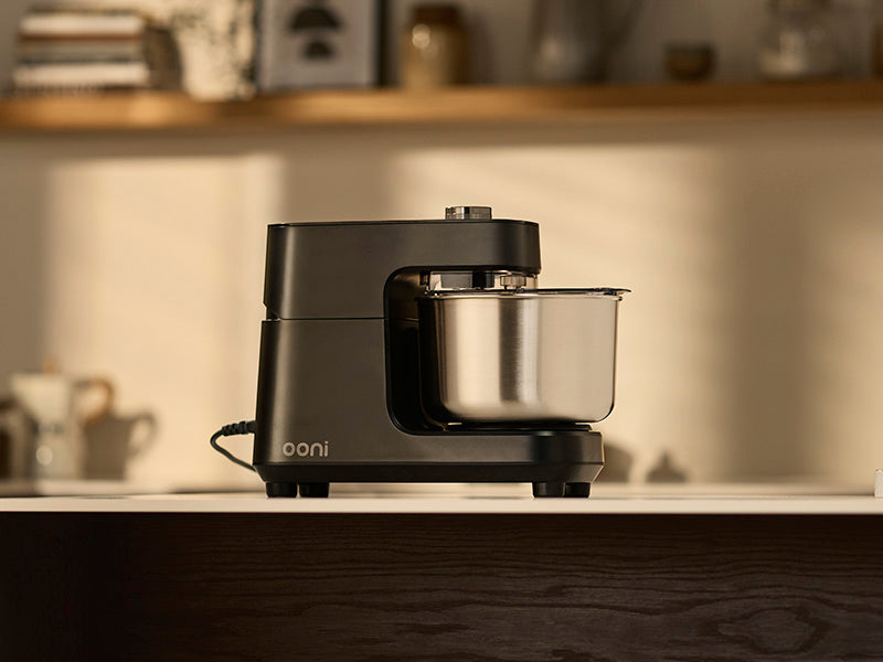 Halo core in Foundry Black sitting on kitchen counter-top