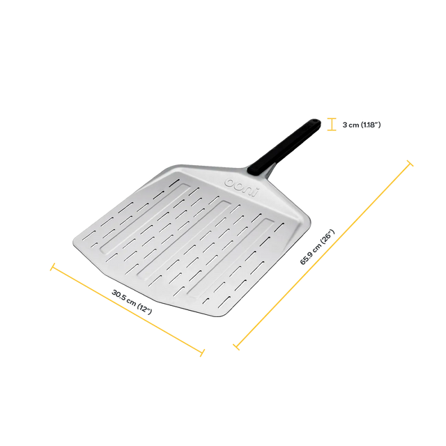 12" perforated pizza peel 12" x 26" 