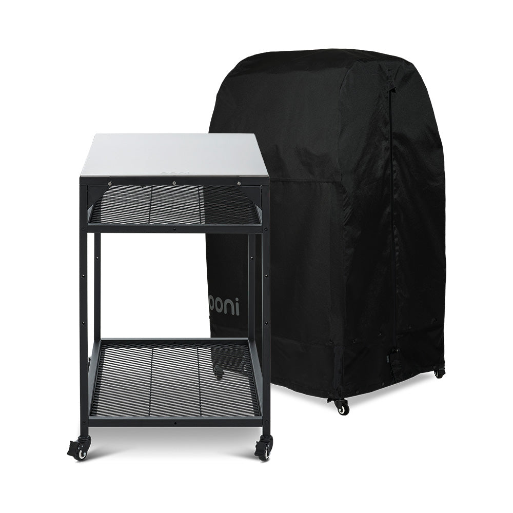 Ooni table and oven cover with modular table large on white background
