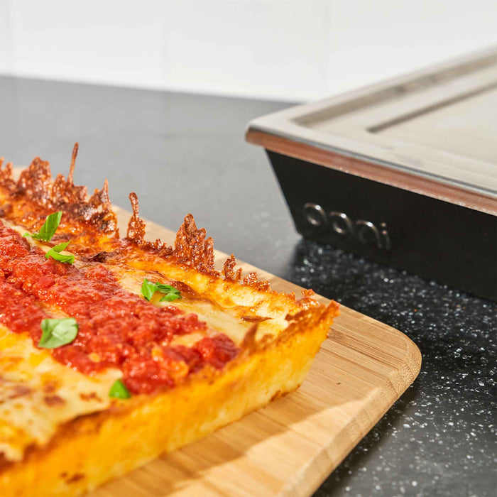 Ooni Detroit Pizza Prep Bundle (Small) with Detroit Pizza  | Click this image to open up the product gallery modal. The product gallery modal allows the images to be zoomed in on.