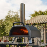 Ooni Karu 2 Pro pizza oven in outdoor setting