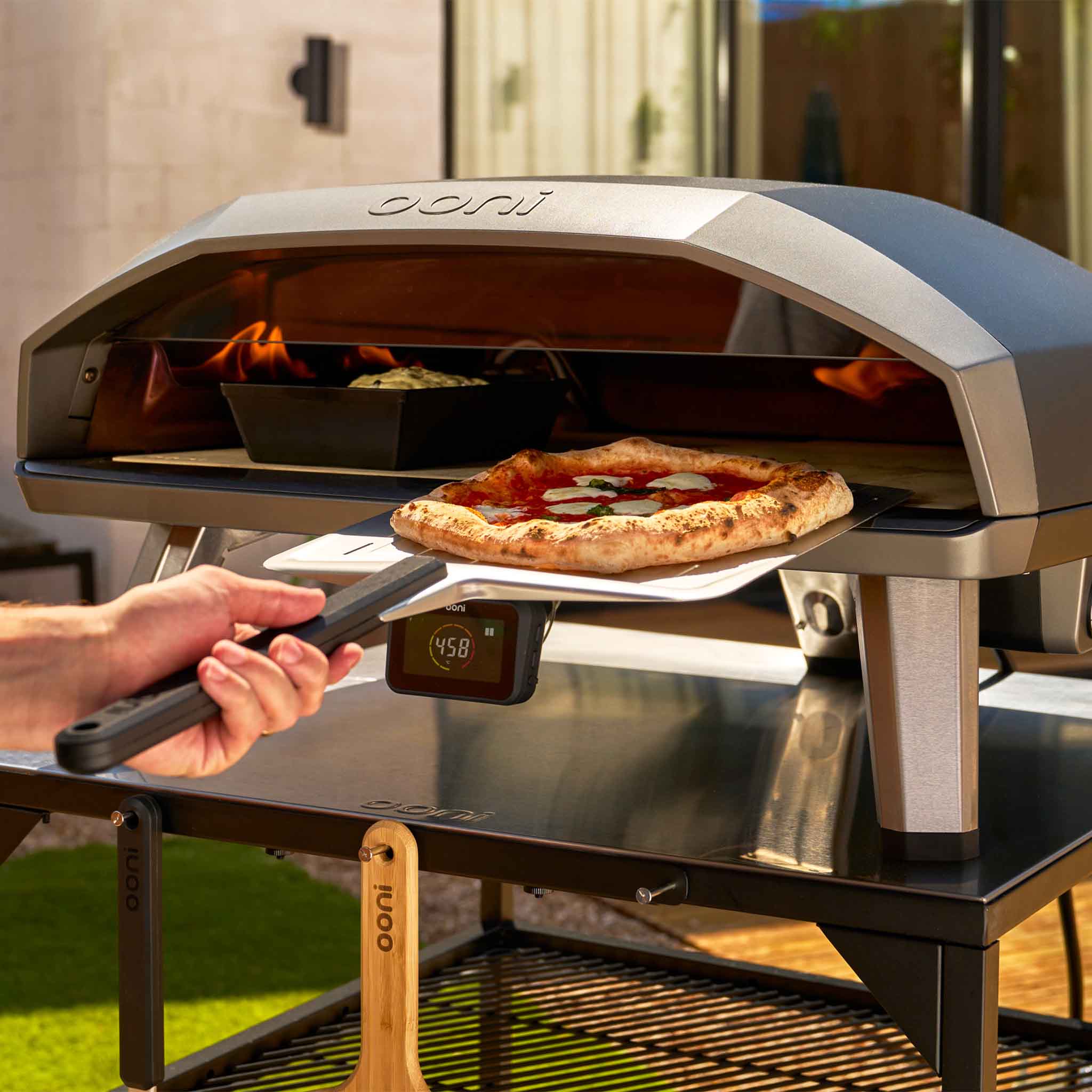 Koda 2 Max gas powered pizza oven in outdoor setting 
