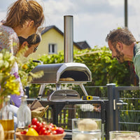 Karu 12 Pizza Oven on top of modular table